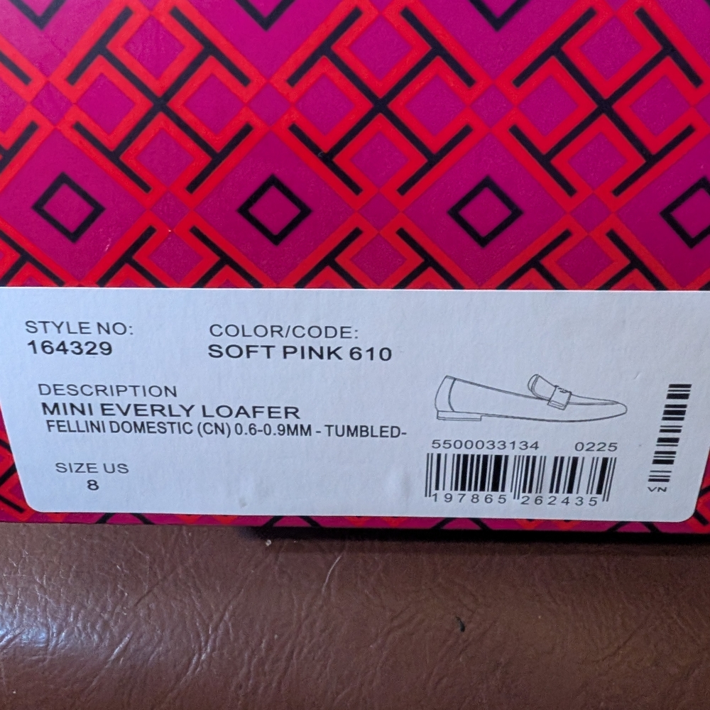Tory Burch Pink Mini Everly Loafter 8 - Picture 6 of 6